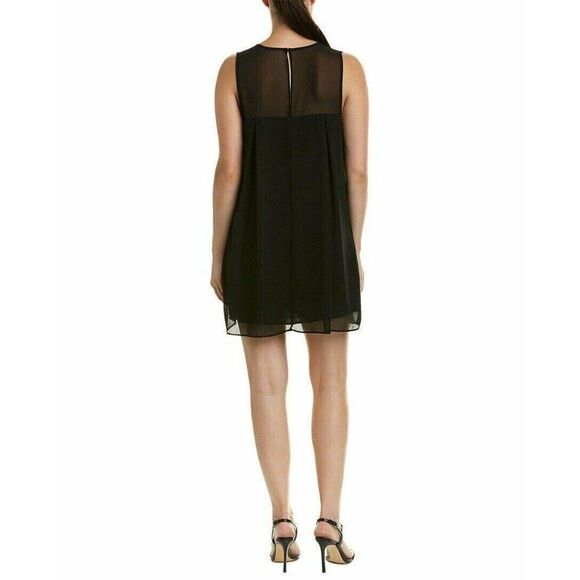BCBGeneration Ruffle Keyhole Shift Little Black Dress Medium‎  NWT - Picture 2 of 2